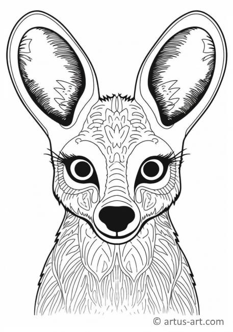 Wallaby Coloring Page